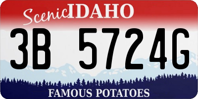 ID license plate 3B5724G