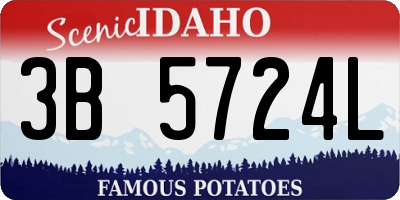 ID license plate 3B5724L