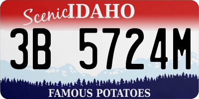 ID license plate 3B5724M