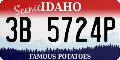 ID license plate 3B5724P
