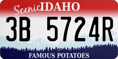 ID license plate 3B5724R