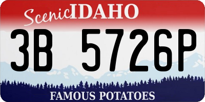 ID license plate 3B5726P