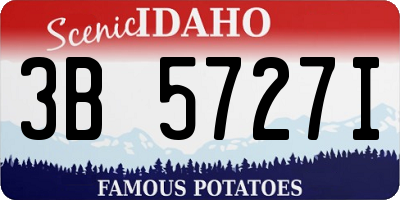 ID license plate 3B5727I