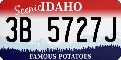 ID license plate 3B5727J