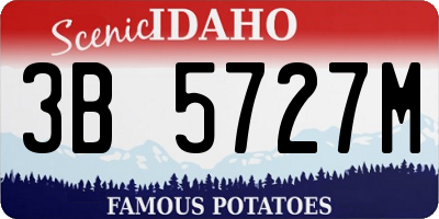ID license plate 3B5727M