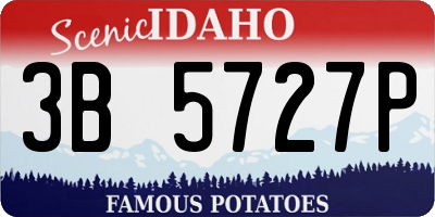 ID license plate 3B5727P