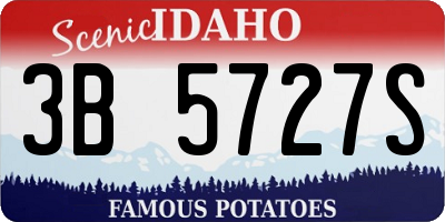 ID license plate 3B5727S