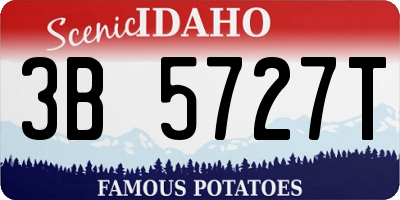 ID license plate 3B5727T