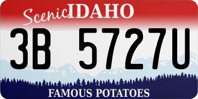 ID license plate 3B5727U