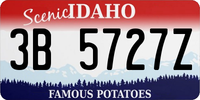 ID license plate 3B5727Z