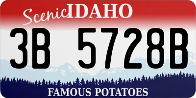 ID license plate 3B5728B