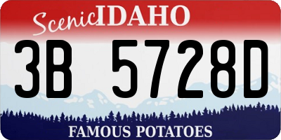ID license plate 3B5728D