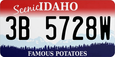 ID license plate 3B5728W
