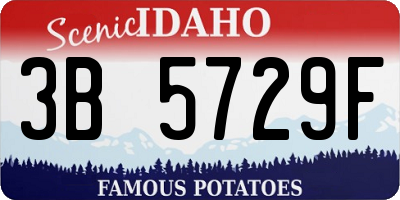 ID license plate 3B5729F