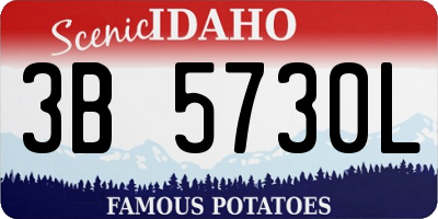 ID license plate 3B5730L