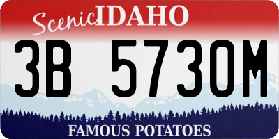 ID license plate 3B5730M