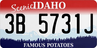 ID license plate 3B5731J
