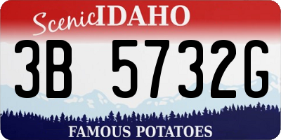 ID license plate 3B5732G