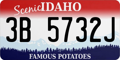 ID license plate 3B5732J