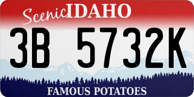 ID license plate 3B5732K