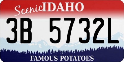 ID license plate 3B5732L