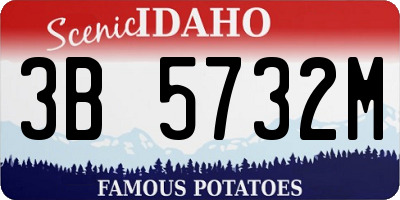 ID license plate 3B5732M