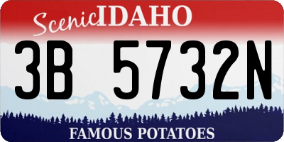 ID license plate 3B5732N