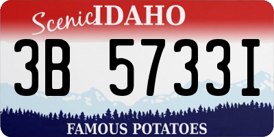 ID license plate 3B5733I