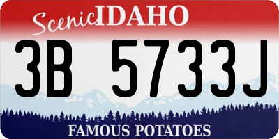 ID license plate 3B5733J