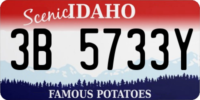 ID license plate 3B5733Y