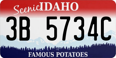 ID license plate 3B5734C