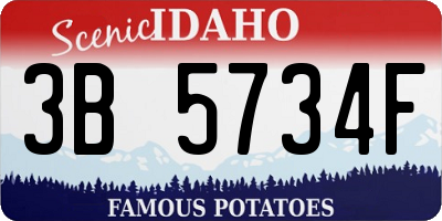 ID license plate 3B5734F