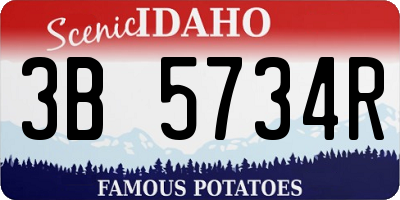 ID license plate 3B5734R