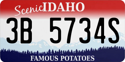 ID license plate 3B5734S