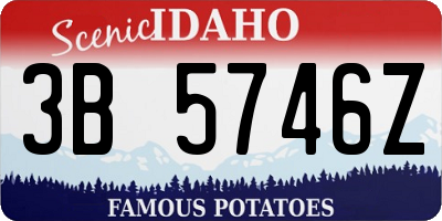 ID license plate 3B5746Z