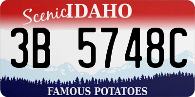 ID license plate 3B5748C