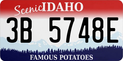 ID license plate 3B5748E