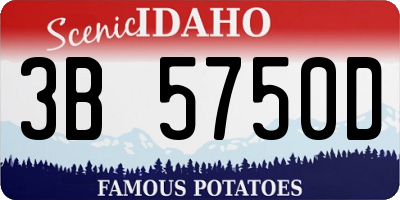 ID license plate 3B5750D