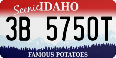 ID license plate 3B5750T