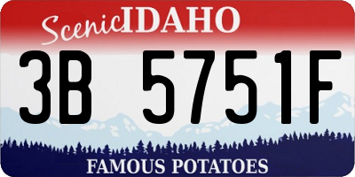 ID license plate 3B5751F