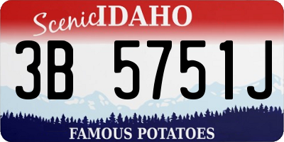 ID license plate 3B5751J