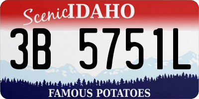 ID license plate 3B5751L