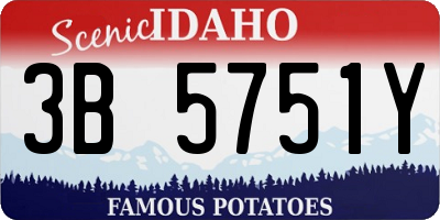 ID license plate 3B5751Y