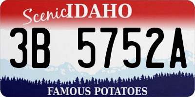 ID license plate 3B5752A