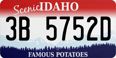 ID license plate 3B5752D