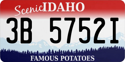 ID license plate 3B5752I