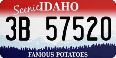 ID license plate 3B5752O