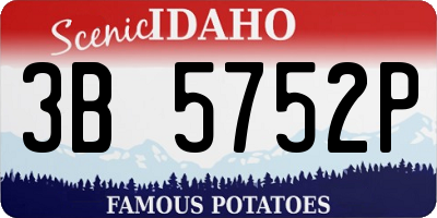 ID license plate 3B5752P