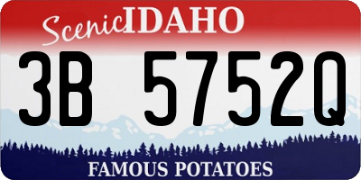 ID license plate 3B5752Q