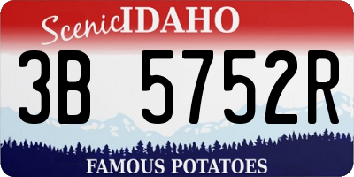 ID license plate 3B5752R